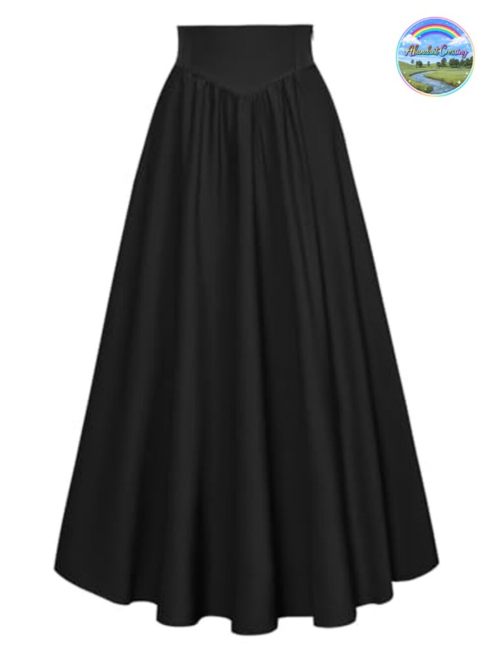 Renaissance Victorian Maxi Skirt A-Line Flowy High Waist Lined Long